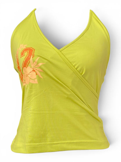 Green tropical top