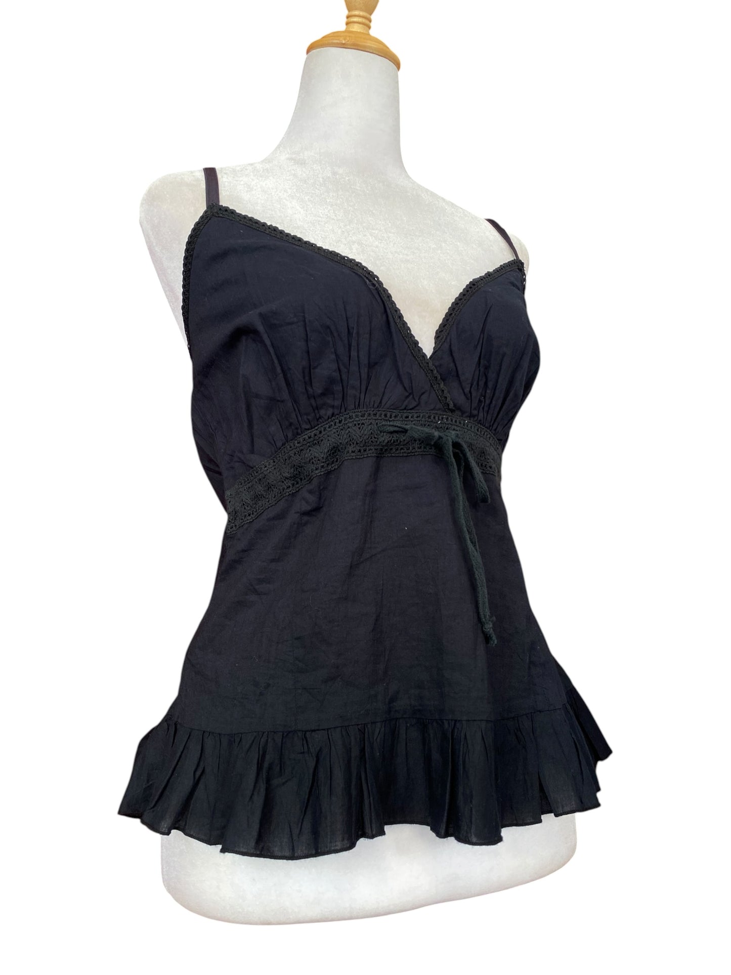Black linen top