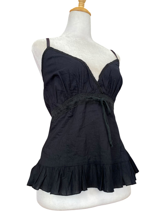 Black linen top