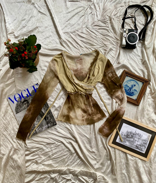 Fairy see through beige top 🧚