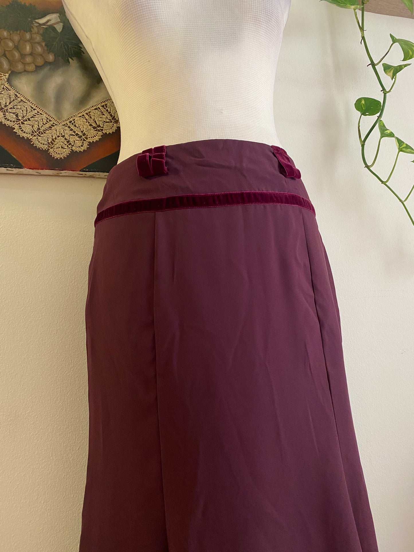 Brand new deep purple summer skirt with velvet details 🪻