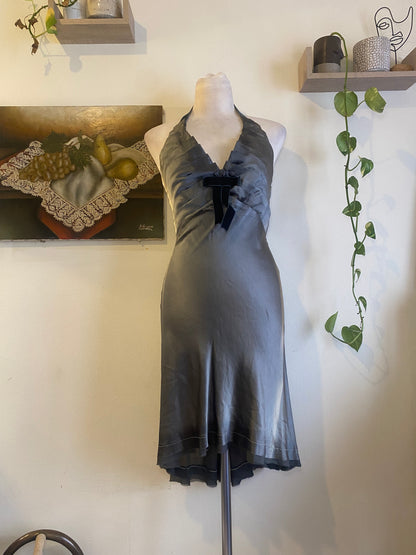 Silk brand new haute couture two toned dress