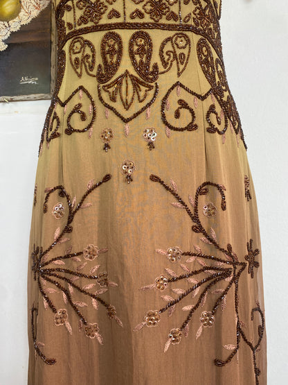 Sienna Baroque Silk Halter Gown
