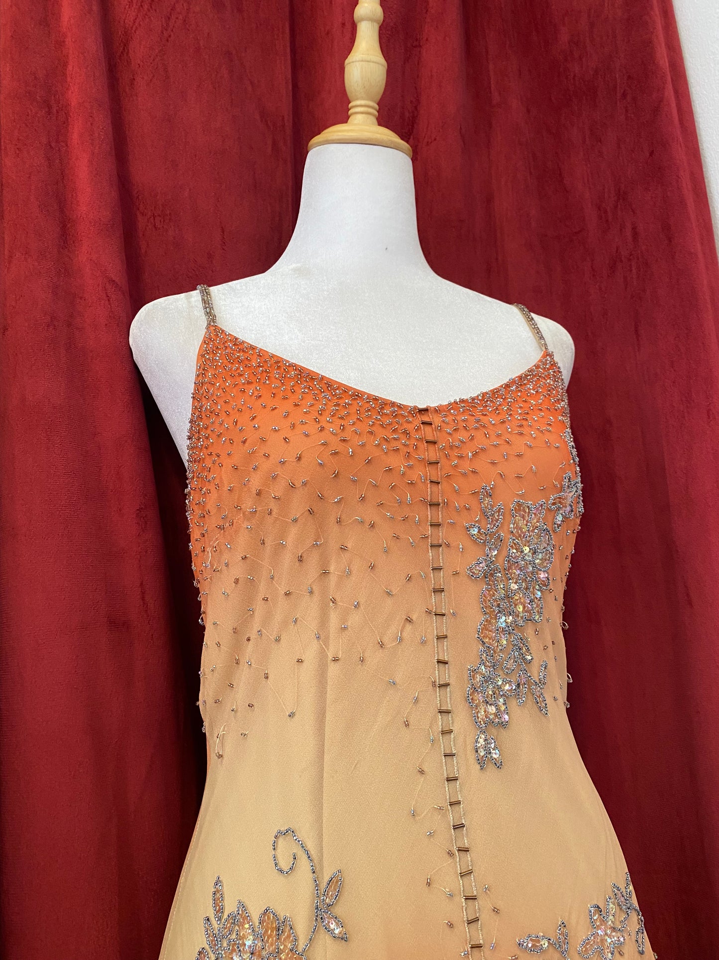 100% silk caramel gown 🧡
