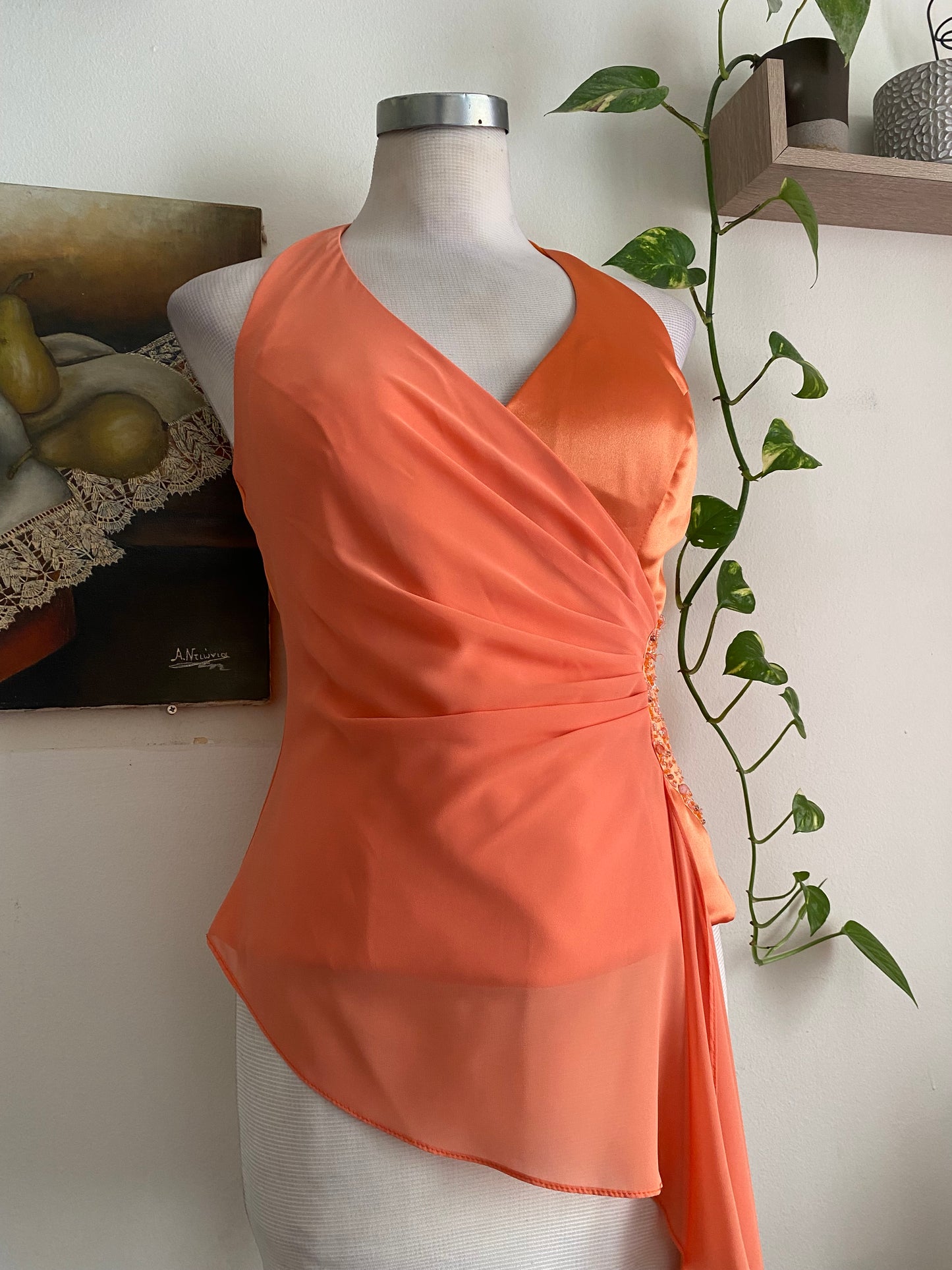 Brand new orange handbeaded set