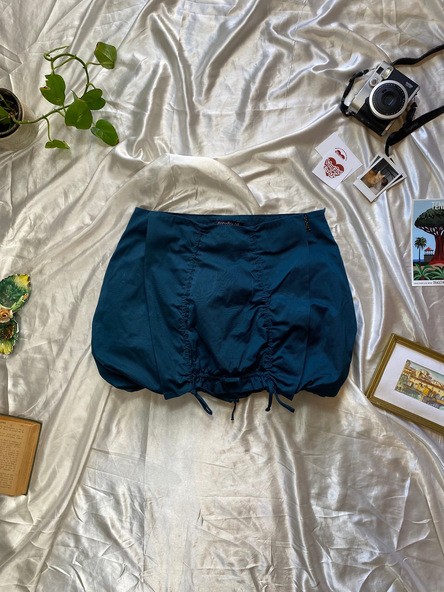 Rich blue ballon skirt