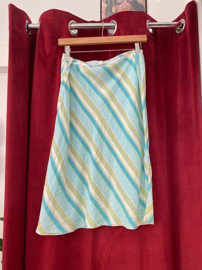 Light blue stripped skirt