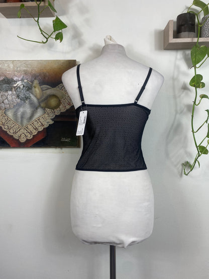 See through floral top