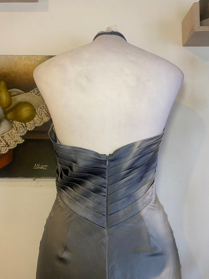 Silk brand new haute couture two toned dress