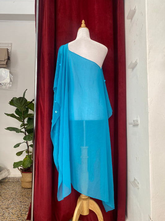 Light blue sequin beach cover up