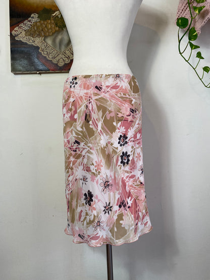 Summer multicoloured pink skirt