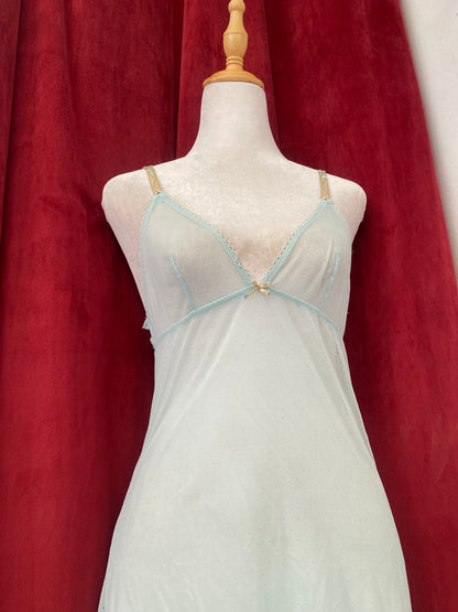 Light blue glow slip dress