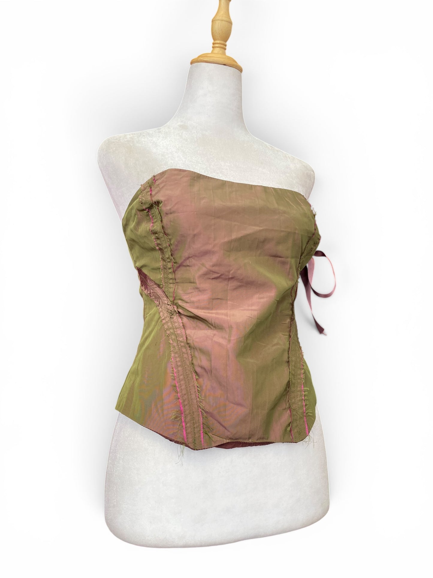 Organza pink and brown corset
