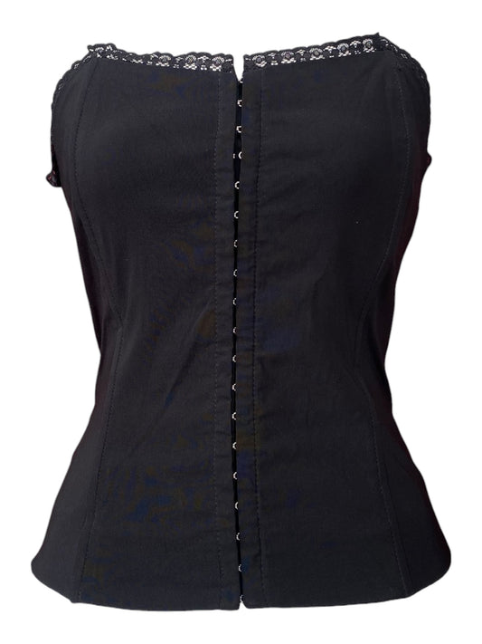 Black corset lace top