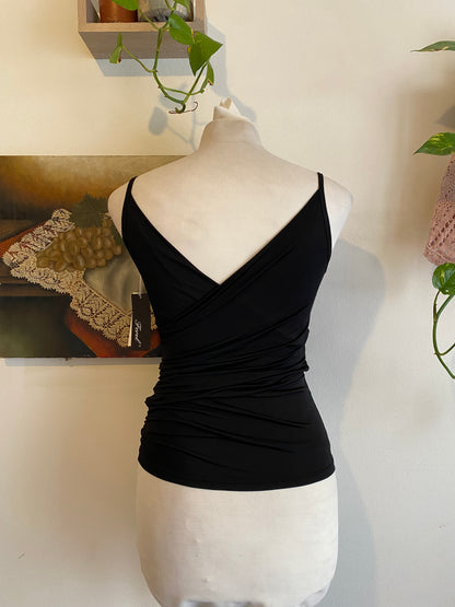 Black elastic corset top
