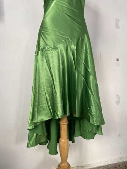 Brand new satin dress with sequin details