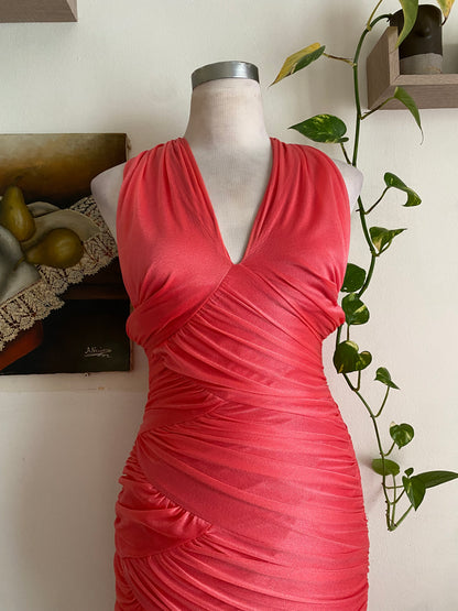 Brand new coral summer bodycon dress