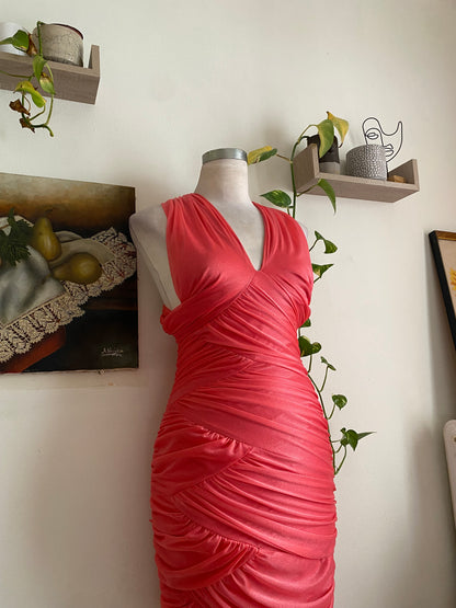 Brand new coral summer bodycon dress