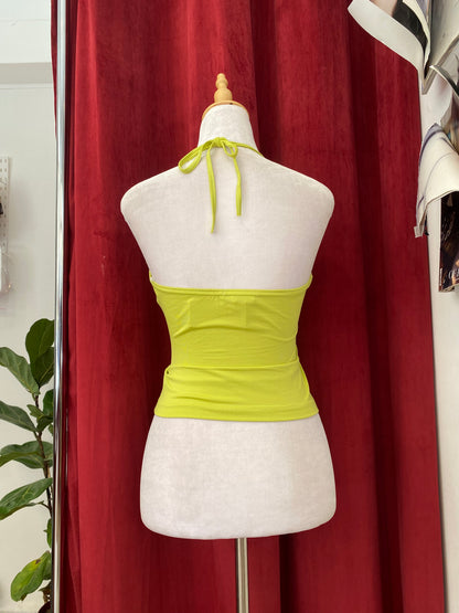 Green tropical top