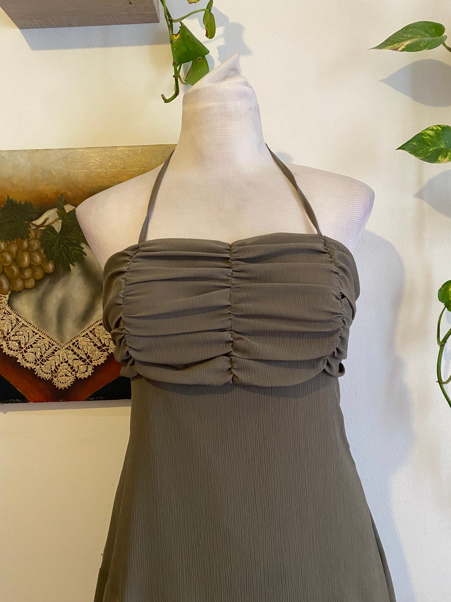 Brand new khaki ruffled fairy dress