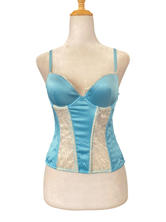 Baby blue satin corset 🦋