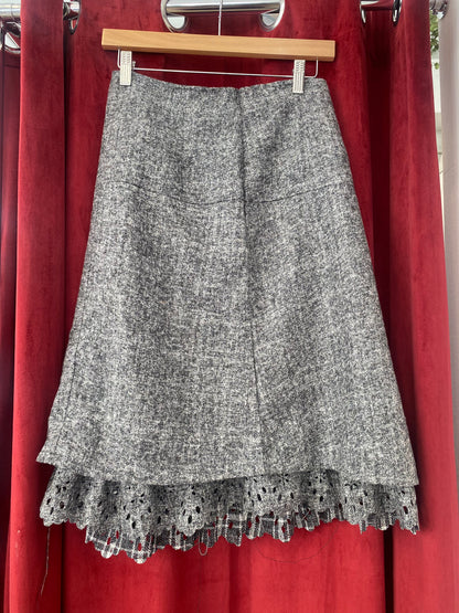Grey wool skirt