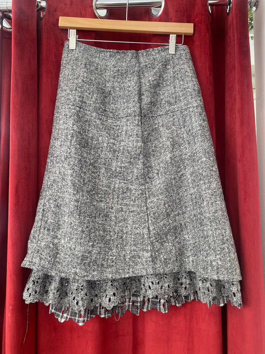 Grey wool skirt