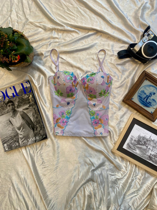 Fairy lilac corset with sequin details