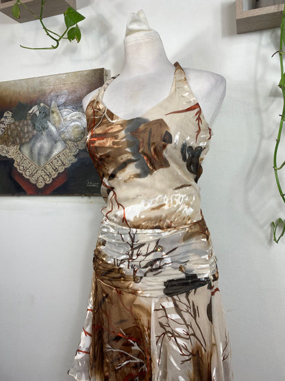 Brand new silk leopard dress