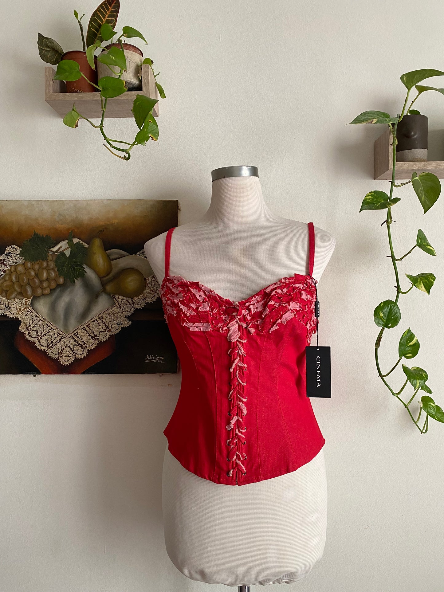 Denim zinas couture brand new corset