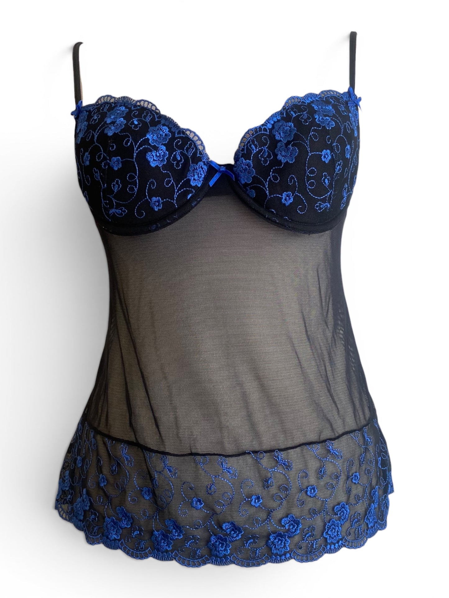 Black floral corset