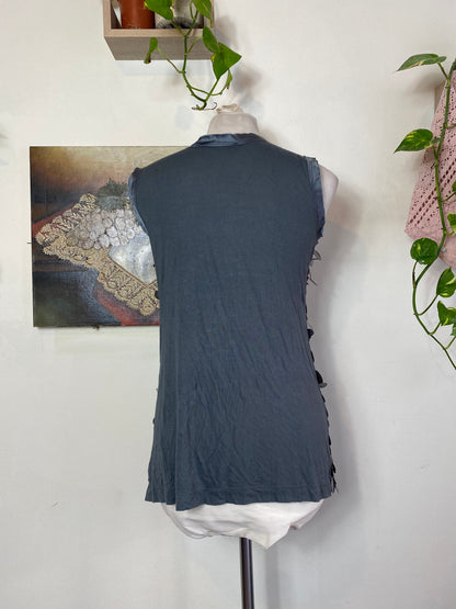 Blumarine grey sequin top