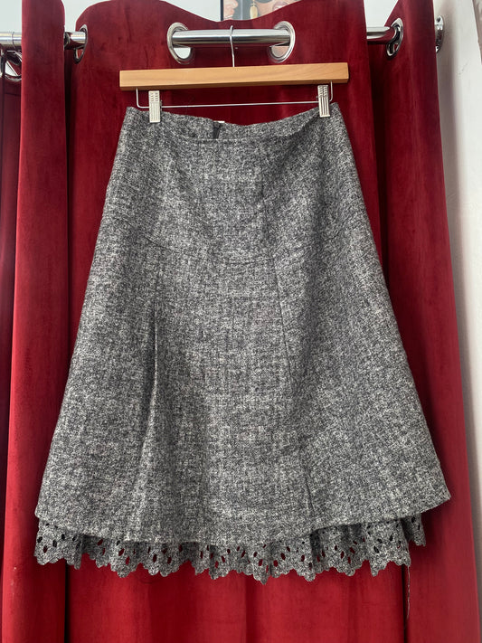 Grey wool skirt