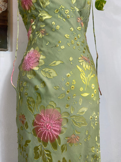 Celeste Garden Silk Gown