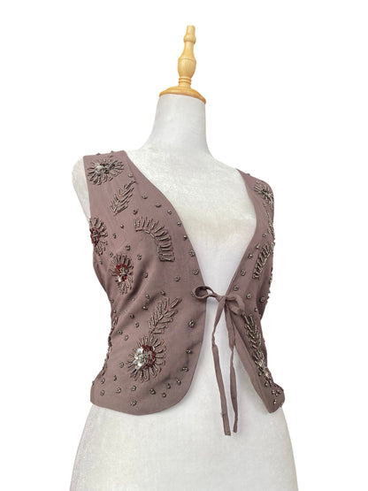 Handbeaded ethereal vest ✨