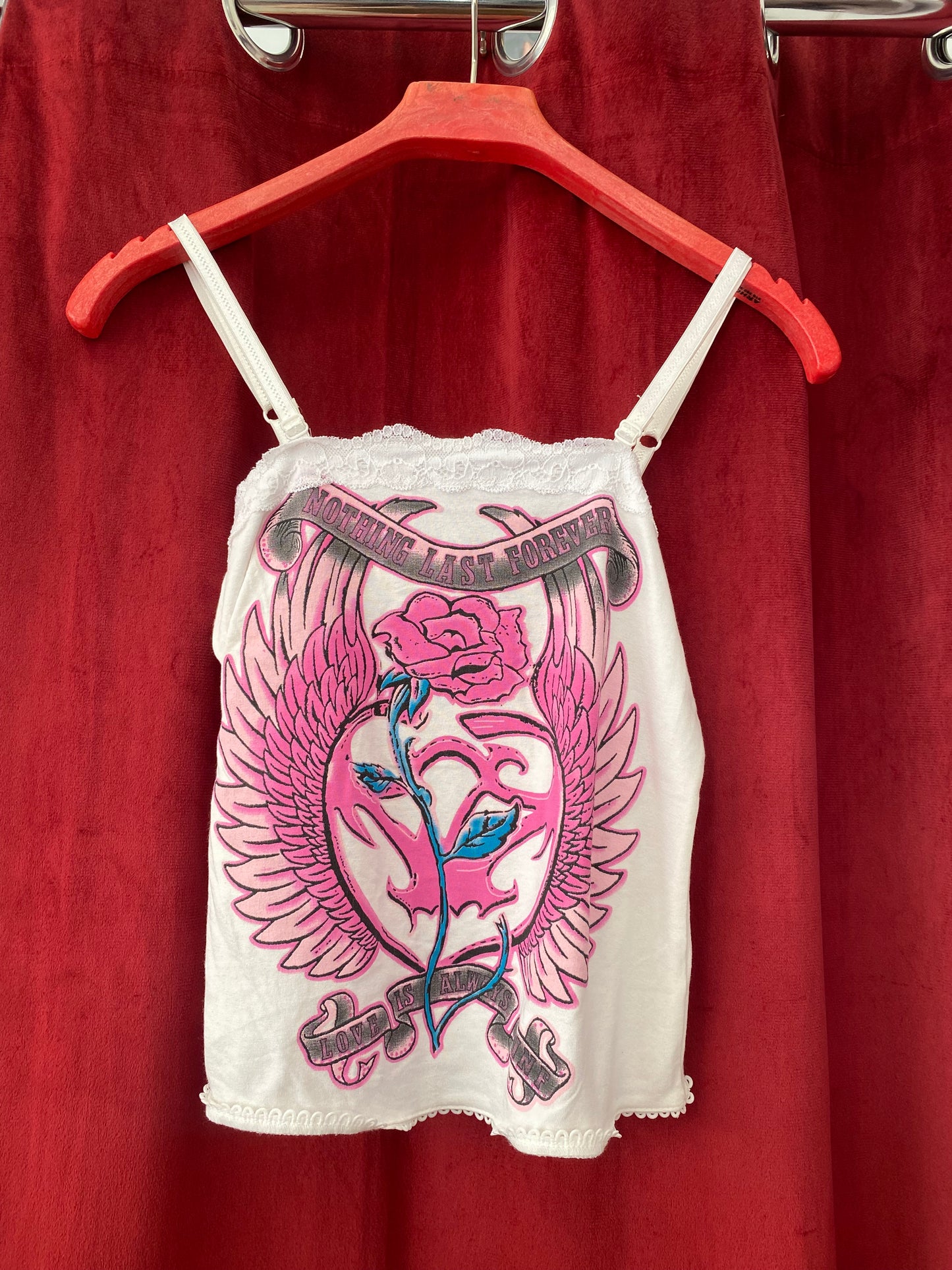White graphic y2k top