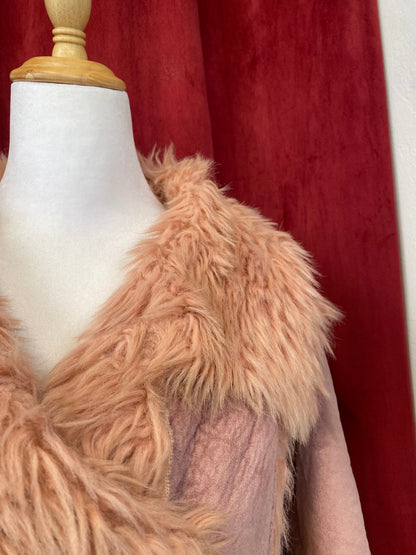 Morgan de toi short pink Afghan coat