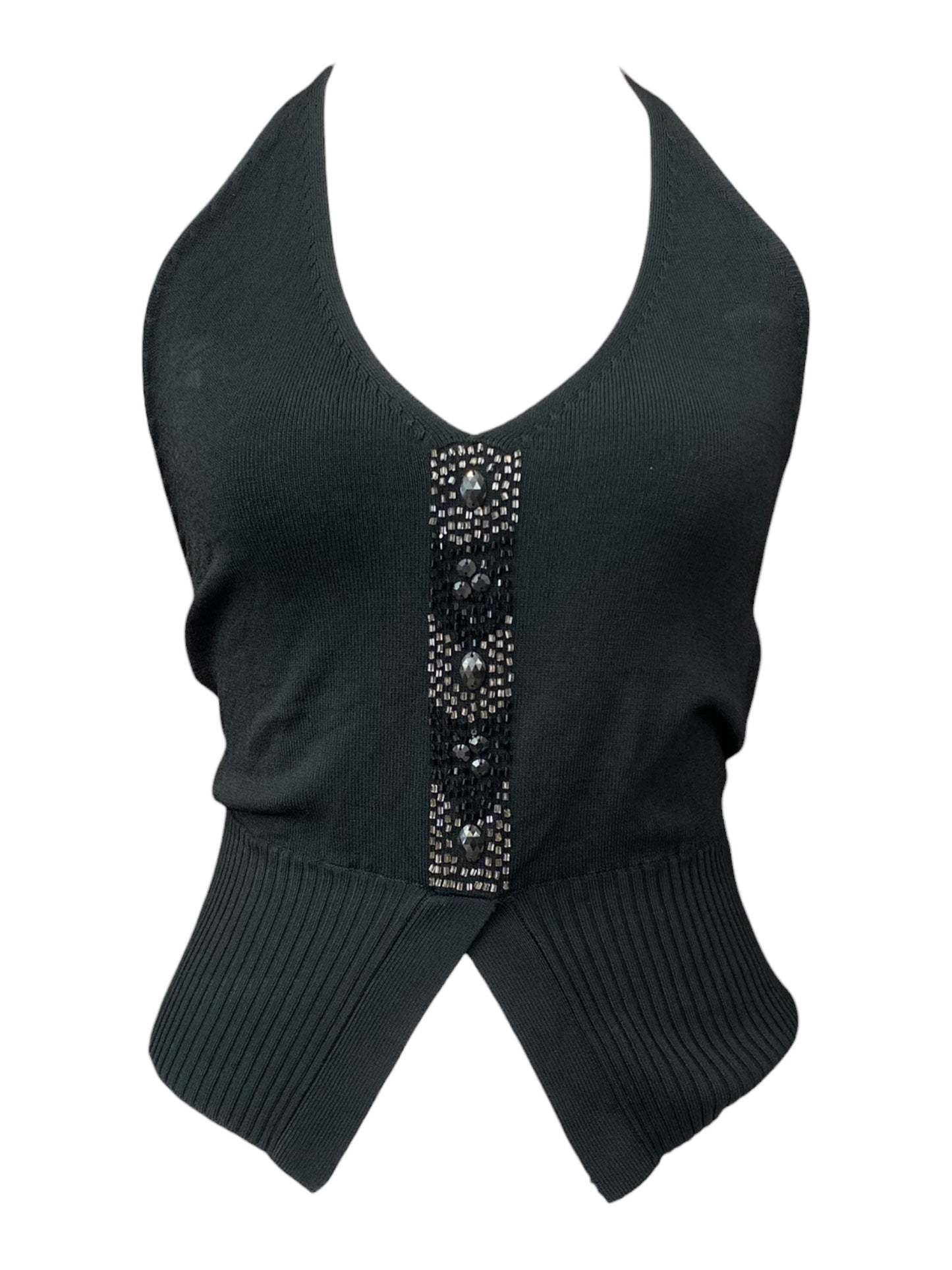 Black halter sequin top ✨
