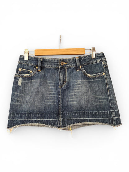 Extra mini denim skirt