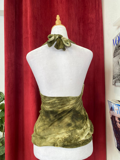 Fairy open back green top