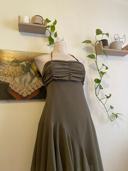 Brand new khaki ruffled fairy dress