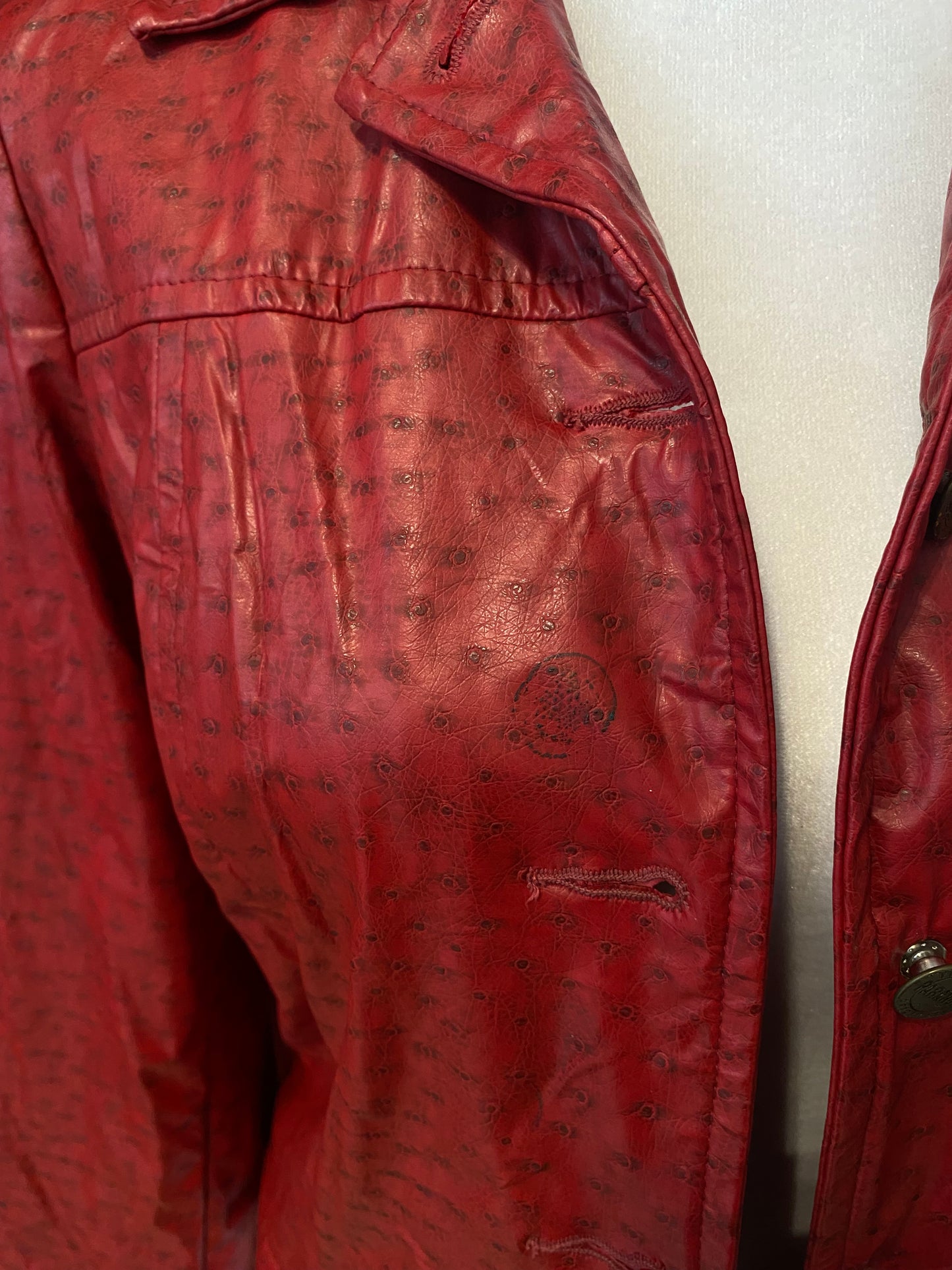 Vegan leather wine burgundy jacket 🍷