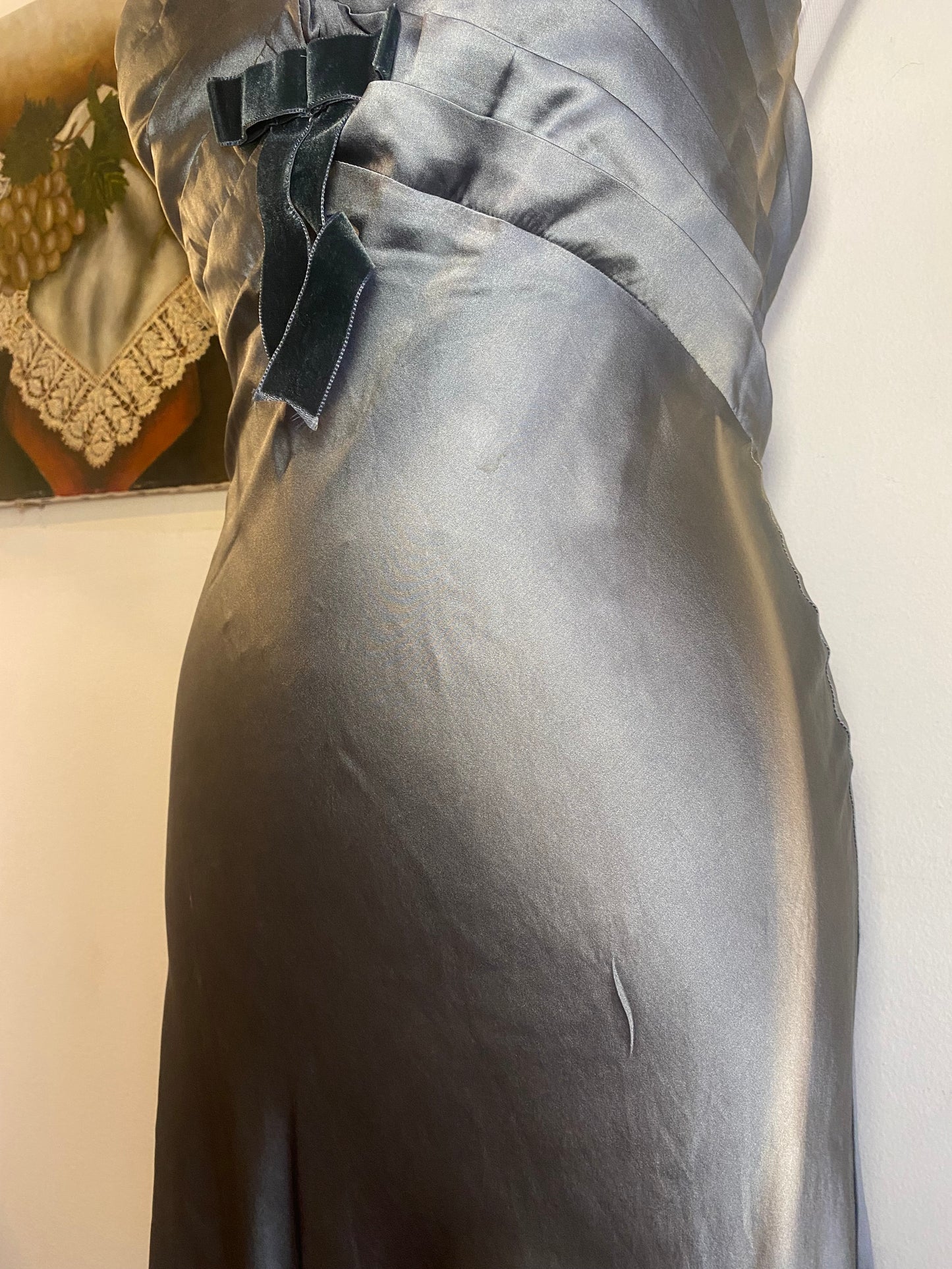 Silk brand new haute couture two toned dress