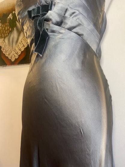 Silk brand new haute couture two toned dress