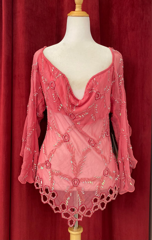100% silk deadstock dreamy blouse