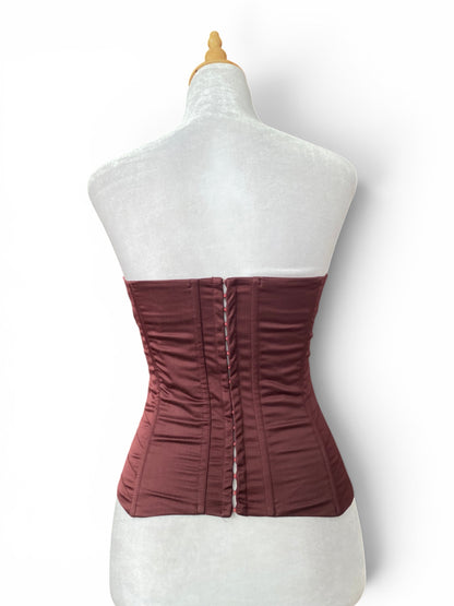 Burgundy bodycon corset ✨