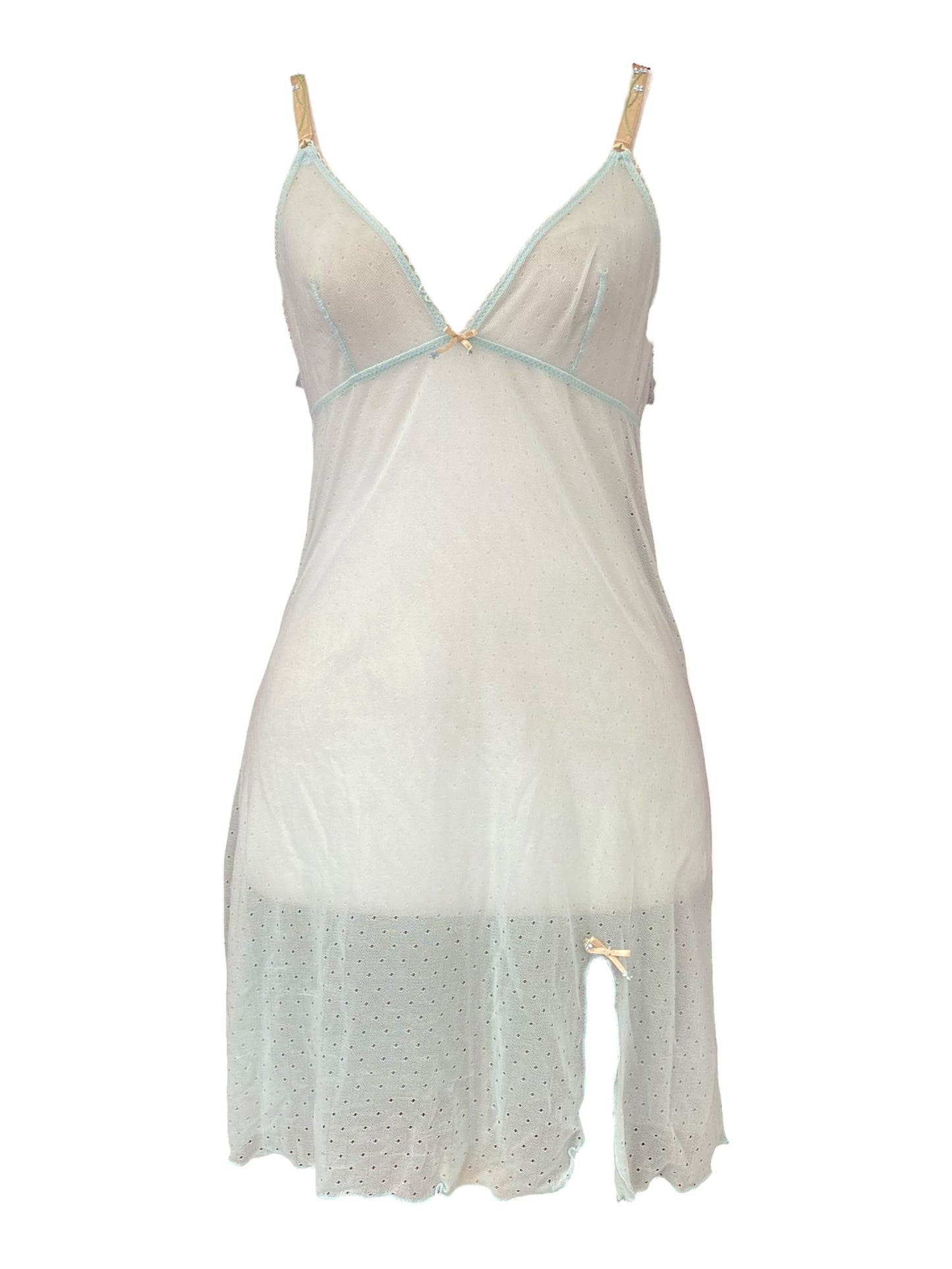 Light blue glow slip dress