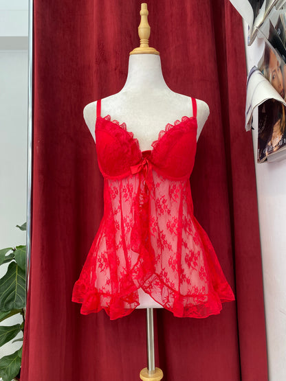Red corset top