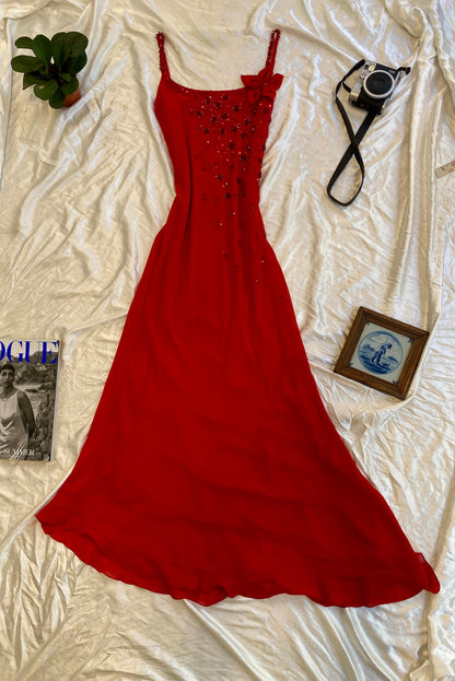 Brand new maxi dress with sequin and flower details