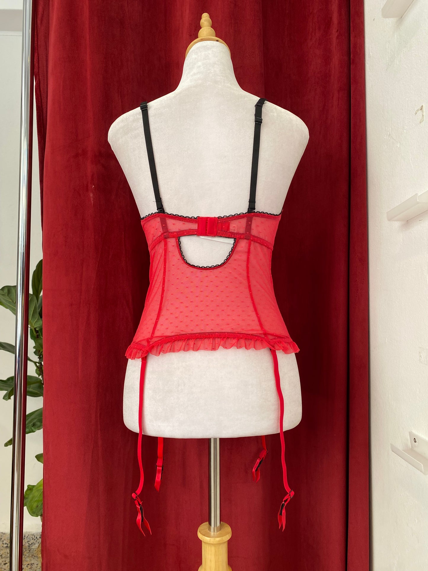 Reddish corset top